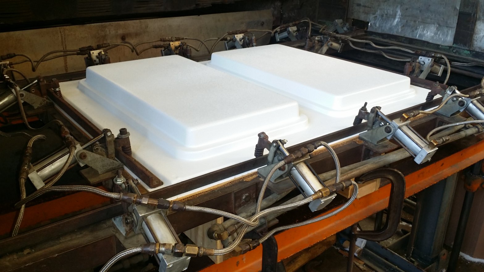 Thermoforming machine detail at Hill Plastics